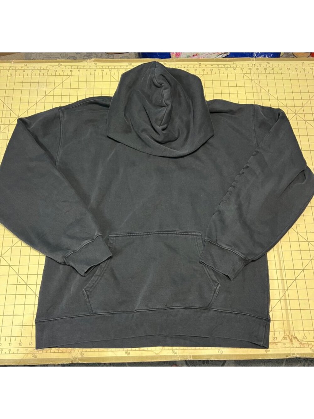 AS Colour Faded Relax Hoodie XL Mens Charcoal Gray Pullover Sweatshirt